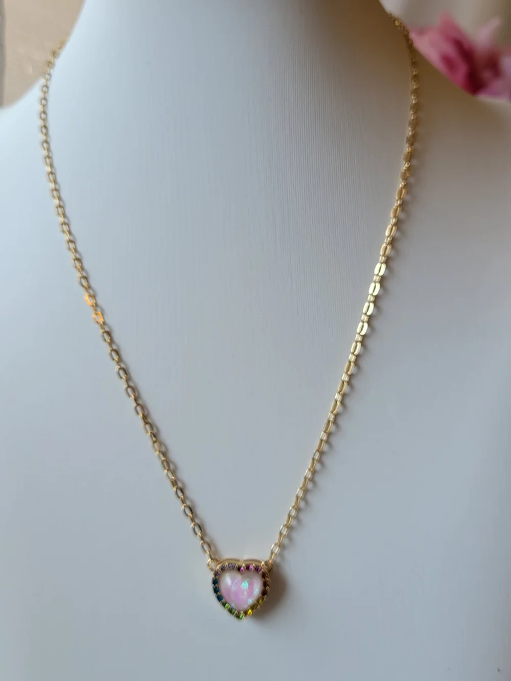Kurt Geiger Pink Heart Surrounded by crystals